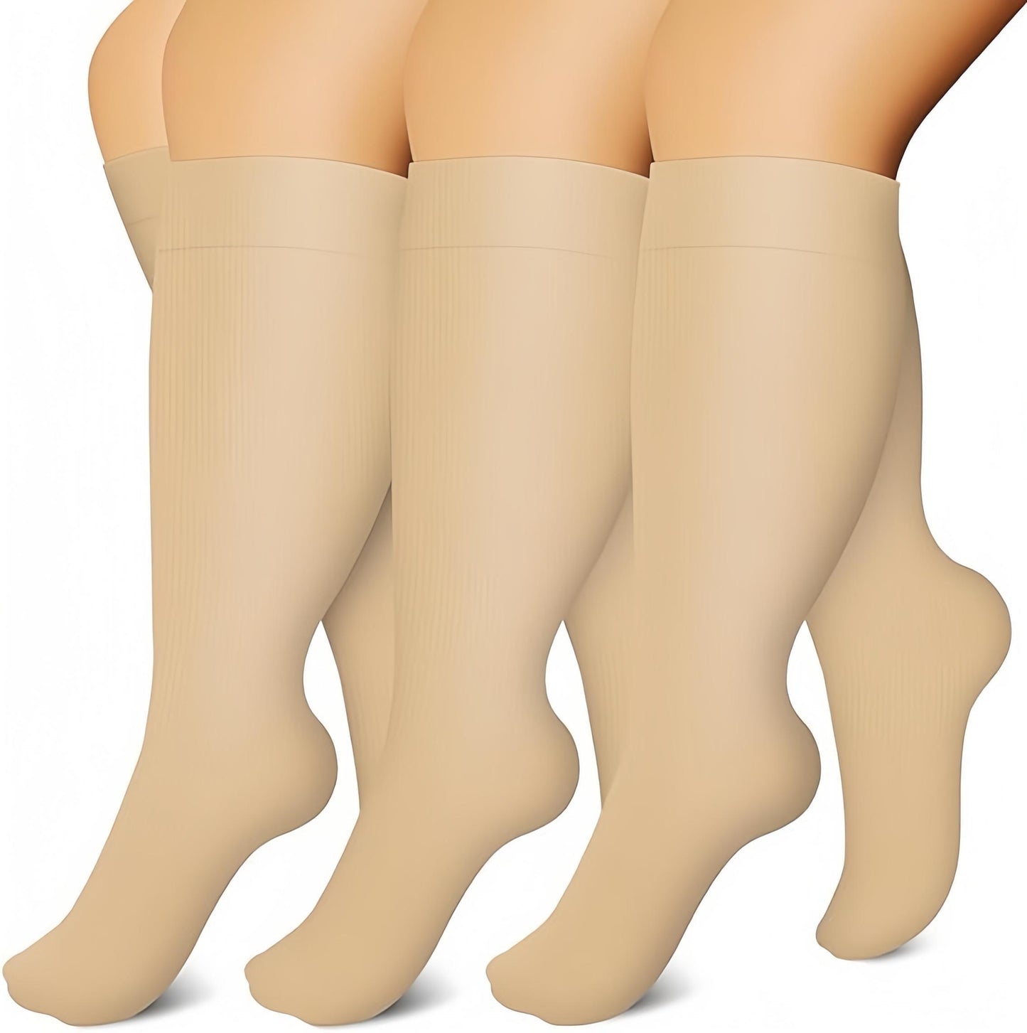 Chaussettes de compression grande taille 20-30 mmHg 3 paires