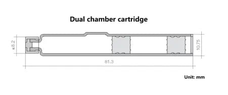 Cartouche à double chambre de 4 ml pour stylo d'injection